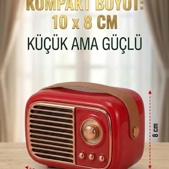 ® Yeni Ürün Nostaljik Retro Bluetooth FM Radyo, USB ve Bluetooth Kablosuz Hoparlör